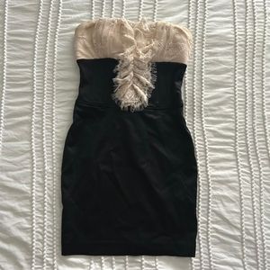 🌹 Y2K Bebe Lace Black Dress